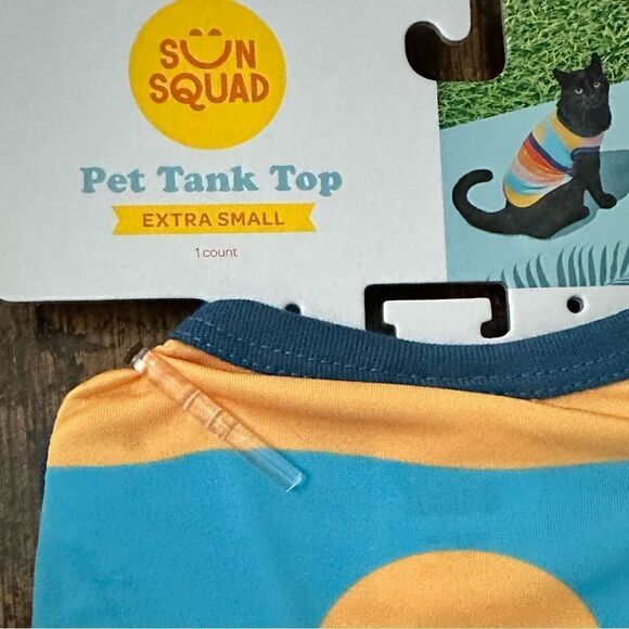 NWT Pet Apparel Multi Color Dog Tank Tee Sunrise Orange Blue - Size Medium - Picture 4 of 7